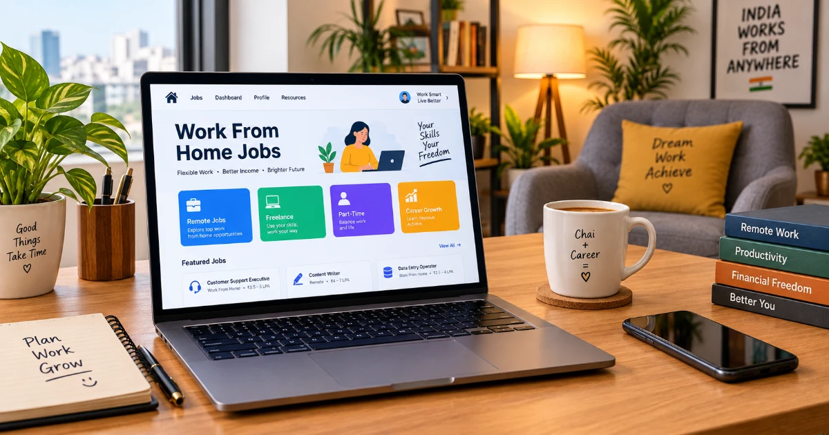 Work From Home Jobs - 1200x630 Editorial Feature Banner