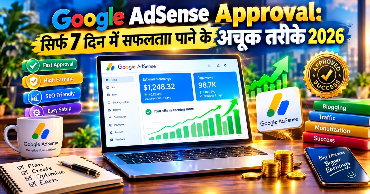 Google AdSense Approval - 1200x630 Editorial Feature Banner