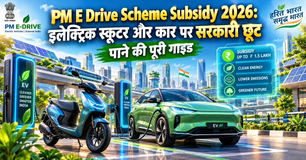 PM E Drive Scheme Subsidy 2026 - 1200x630 Editorial Feature Banner