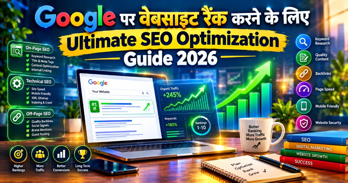 SEO Optimization Guide - 1200x630 Editorial Feature Banner